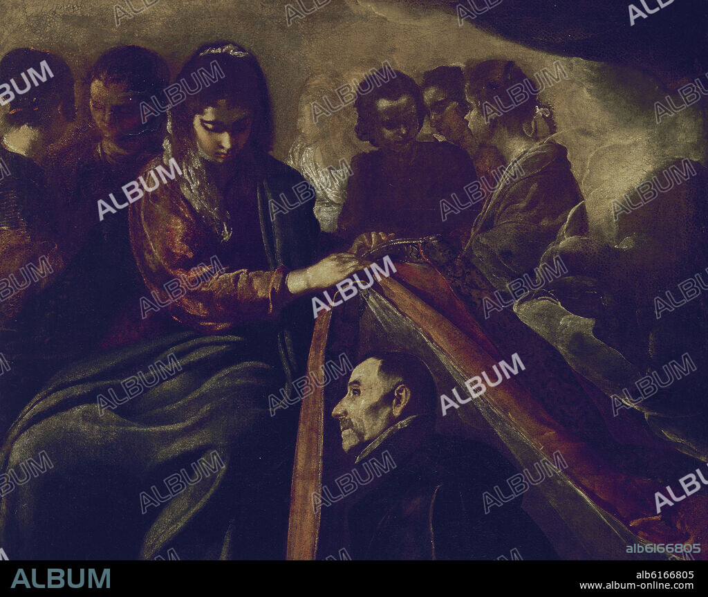 DIEGO VELAZQUEZ (1599-1660). IMPOSICION DE LA CASULLA A SAN ILDEFONSO - DETALLE - SIGLO XVII - BARROCO ESPAÑOL.