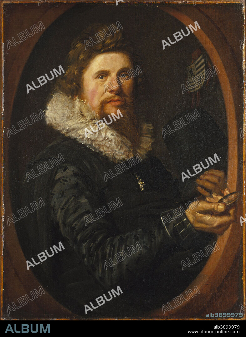 FRANS HALS. Portrait of a Man. Date/Period: Ca. 1614-1615. Painting. Oil on canvas. Height: 73.7 cm (29 in); Width: 55.2 cm (21.7 in).