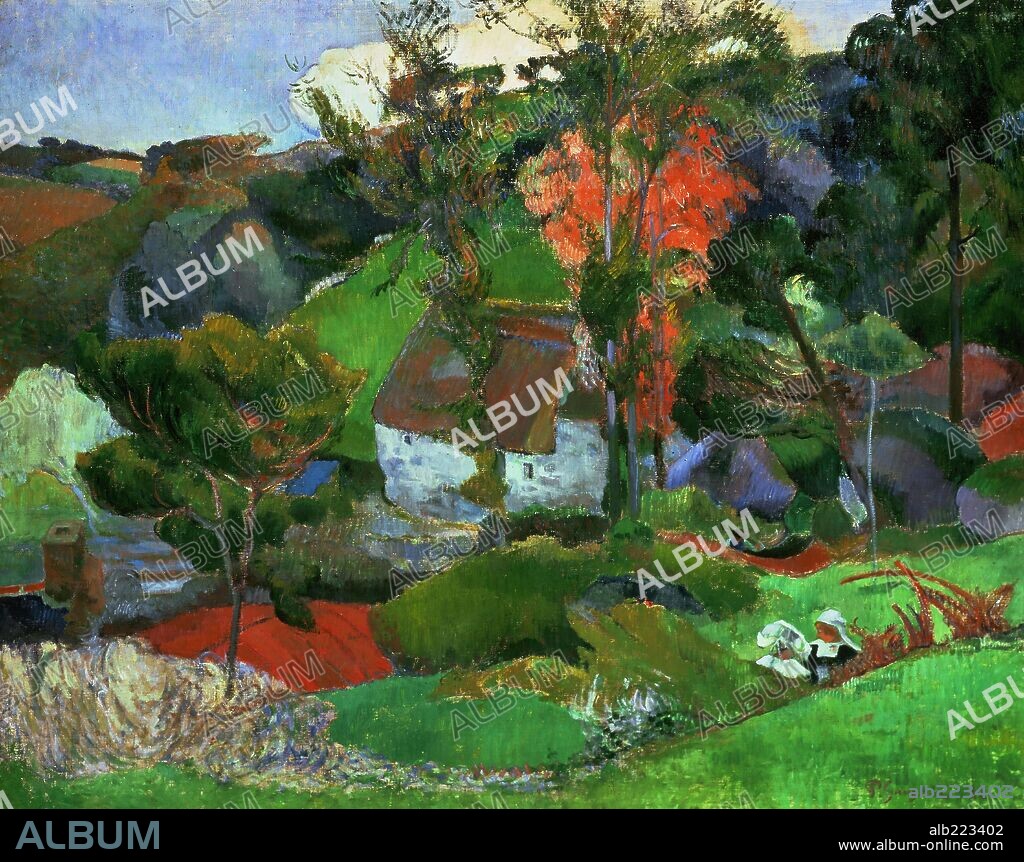 Paul Gauguin / 'Paisaje de Pont-Aven', 1888, Óleo sobre lienzo.