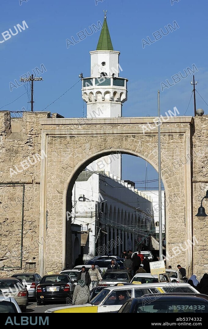 Main gate to the Medina old town of Tripoli, Libya, Africa.