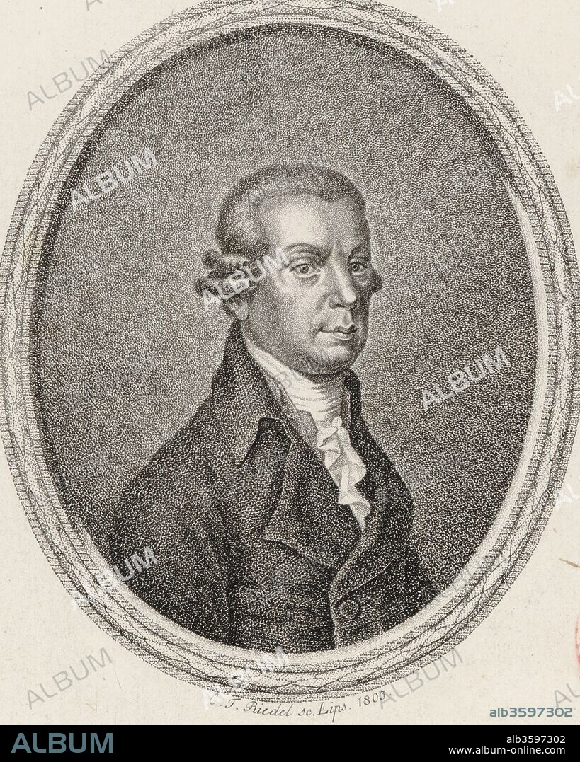 CARL TRAUGOTT RIEDEL. Portrait of the composer Johann Georg Albrechtsberger (1736-1809).