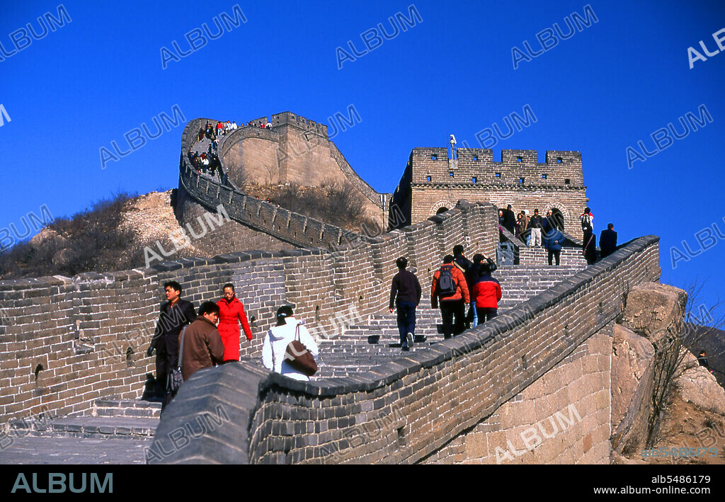 The Great Wall (Wanli Changcheng) is one of mankind's greatest achievements and dates back more than two millennia, when a series of shorter walls were systematically linked during the Qin dynasty (221-206 BCE) to protect Chinas northern borders. The Wall, originally built to keep out barbarian invaders from the north, stretches more than 5,900km (3,700 miles) from the Bohai Gulf in the Yellow Sea to Jiayuguan in the mountains of Gansu province. While the bulk of the wall is now in ruins, some sections have been repaired in recent years. The Ming rulers, who in 1368 put an end to the alien Mongol Yuan dynasty, forcing them back to their ancestral homelands outside the wall, decided to rebuild the Wall into a formidable barrier, the 'Ten Thousand Li Great Wall'. This enormous project took over 100 years, but in the end failed to prevent the invasion of China by the Manchus in the mid-17th century. As a result, much of the wall in northeast China today dates back to the Ming period.