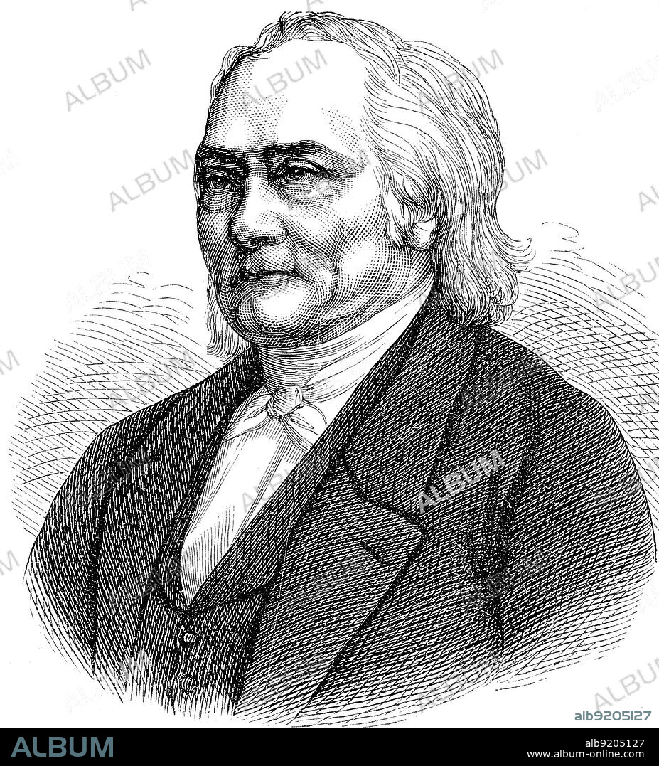 Ernst Heinrich Weber, 24. Juni 1795 bis 26. Januar 1878, deutscher Physiologe und Anatom, Historisch, historical, digital improved reproduction of an original from the 19th century / digital restaurierte Reproduktion einer Originalvorlage aus dem 19. Jahrhundert, genaues Originaldatum nicht bekannt.