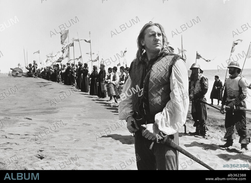 Christopher Columbus y GERARD DEPARDIEU. GERARD DEPARDIEU en 1492: LA CONQUISTA DEL PARAÍSO, 1992 (1492: CONQUEST OF PARADISE), dirigida por RIDLEY SCOTT. Copyright DUE WEST-LEGEND-CYRK.