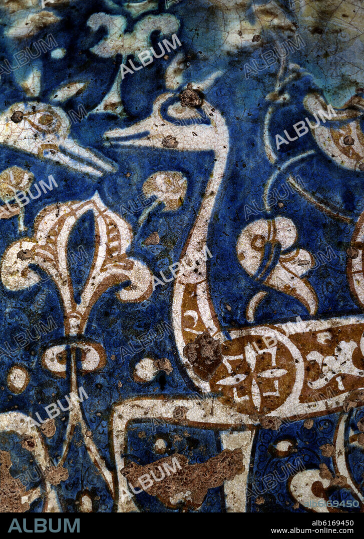 JARRON O VASO DE LA ALHAMBRA LLAMADO DE LAS GACELAS - DETALLE DE UNA GACELA - SIGLO XIV/XV.