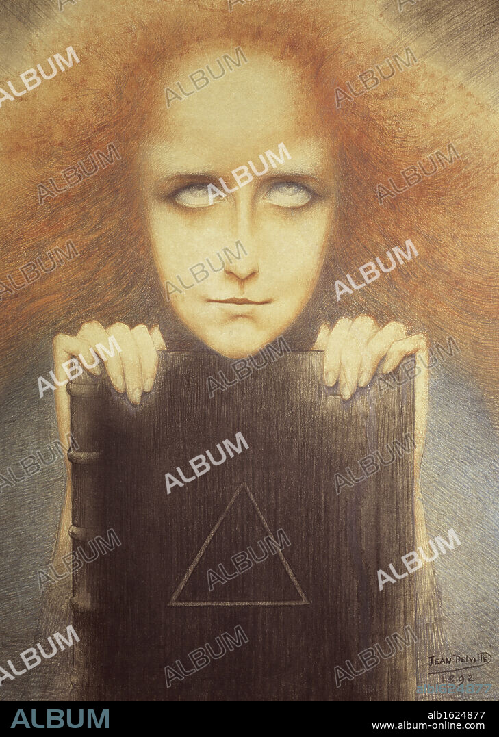 Portrait de Madame Stuart Merill by Jean Delville, 1892, 1867-1953, Private Collection.