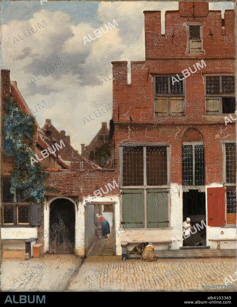 JAN VERMEER. View of Houses in Delft, Known as 'The Little Street'. View of Houses in Delft, Known as The Little Street. Dating: c. 1658. Measurements: h 54.3 cm × w 44 cm × d 9 cm.