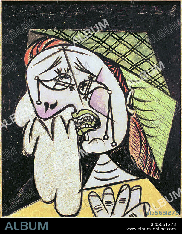 PABLO PICASSO. Picasso, Pablo 1881-1973. "Weinende Frau", 26. Juni 1937. Öl auf Leinwand, 55 × 46 cm. Los Angeles, County Museum of Art.