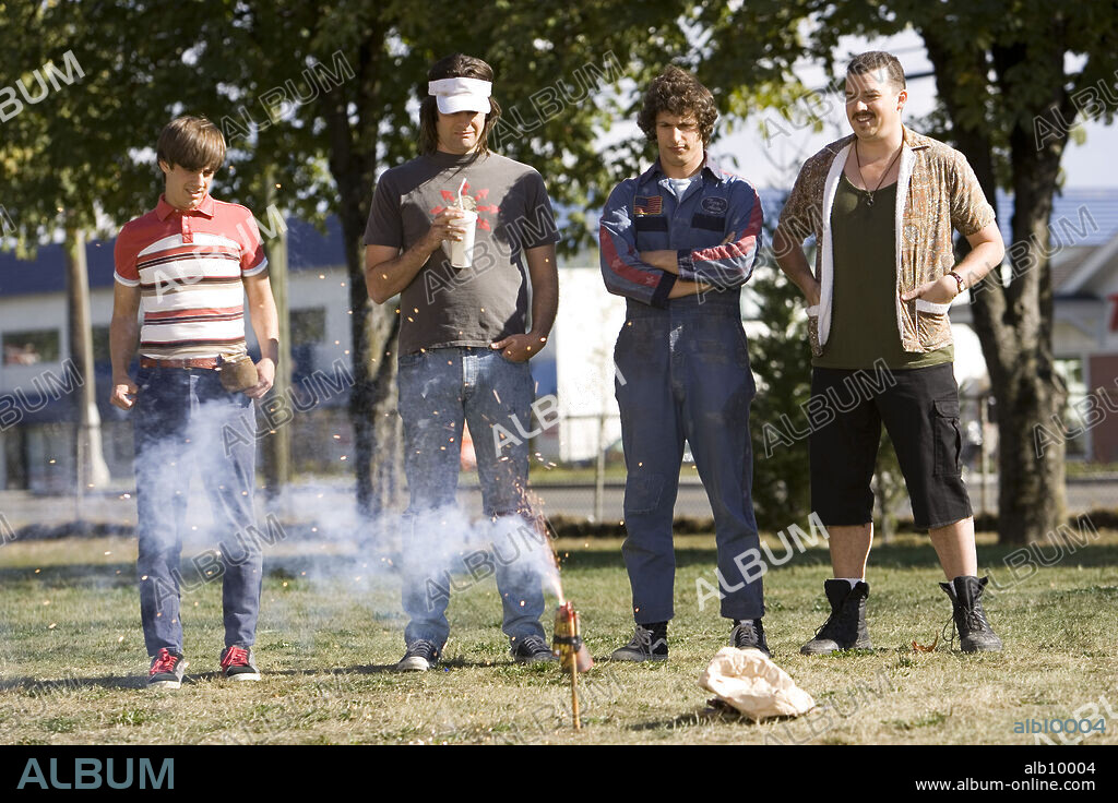 ANDY SAMBERG, BILL HADER, DANNY MCBRIDE and JORMA TACCONE in HOT ROD, 2007, directed by AKIVA SCHAFFER. Copyright PARAMOUNT PICTURES / DITTIGER, JAMES.