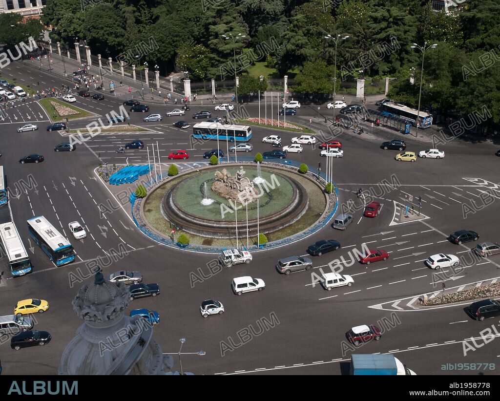 COMUNIDAD DE MADRID. MADRID. Vista panorámica de la PLAZA CIBELES. España.