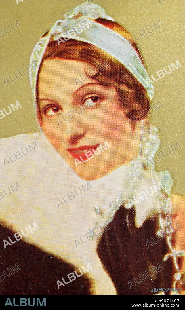 Coloured photo of Ekaterina Nagy von Cziser, better known by her stage name Kathe von Nagy (4 April 1904 - 20 December 1973), was a Hungarian actress, model, dancer, and singer who worked in the German and French cinema.