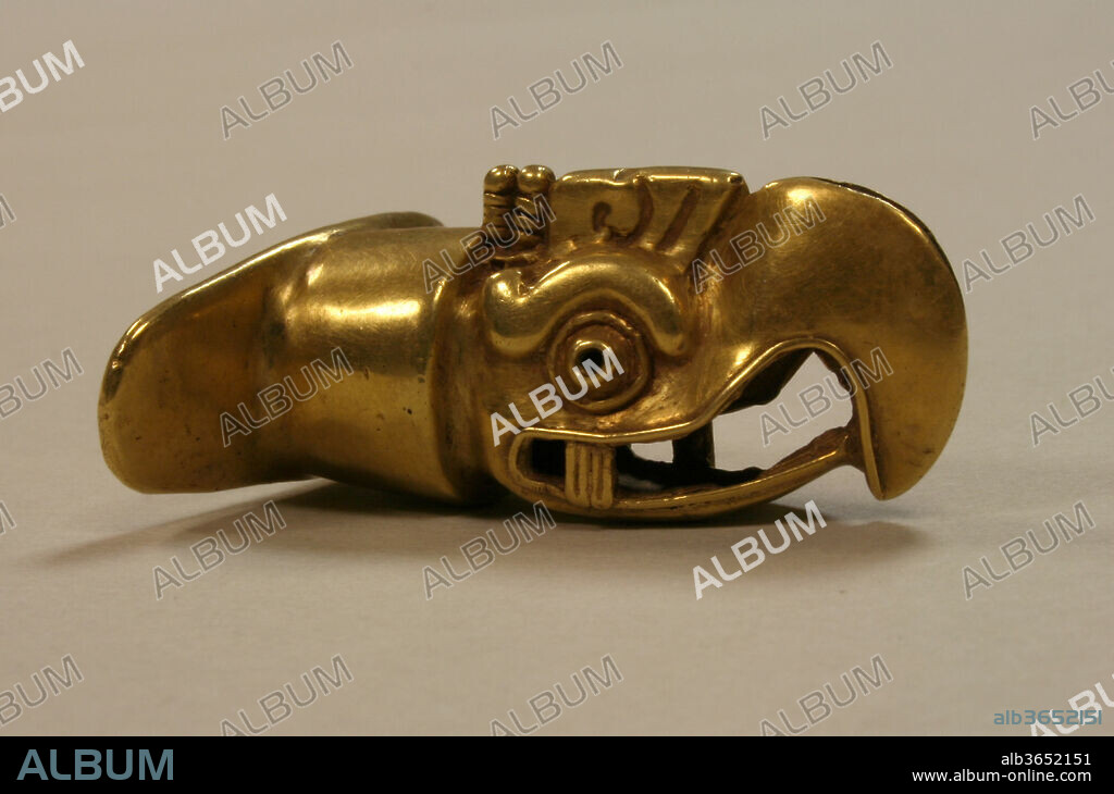 Labret, Eagle Head. Culture: Aztec. Dimensions: H. 5/8  x W. 1 1/4 in. (1.6 x 3.2 cm). Date: 14th-early 16th century.
