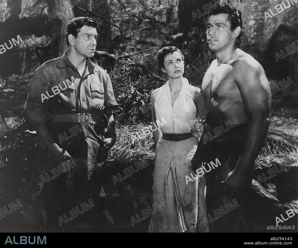 BETTA SAINT-JOHN and GORDON SCOTT in TARZAN AND THE LOST SAFARI, 1957, directed by H. BRUCE HUMBERSTONE. Copyright M.G.M.