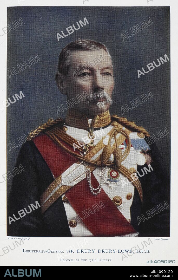 CHARLES NAPIER ROBINSON. Lieutenant-General Sir Drury Drury-Lowe, G.C.B. (1830-1908). Celebrities of the Army. [Coloured portraits, with short biographical notices.]. London : George Newnes, 1900. Source: 1766.a.3, page 53. Language: English.