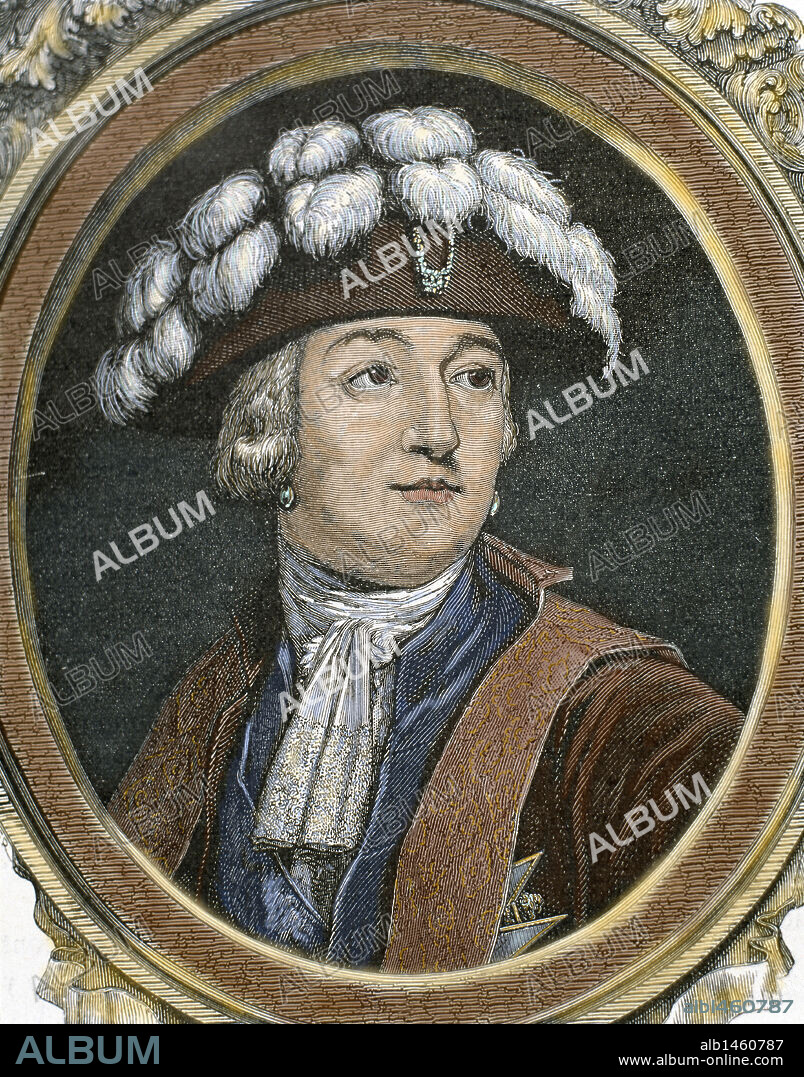 ORLEANS, Luis Felipe José, duque de Montpensier y de (Saint-Cloud,1747-París,1793), llamado desde 1792 Philippe Egalitè. Príncipe francés, bisnieto del regente Felipe de Orleans. En 1771 fue nombrado gran maestre de la masonería francesa. Miembro de los Estados Generales en 1793, intentó ocupar la regencia. Grabado coloreado del siglo XIX.
