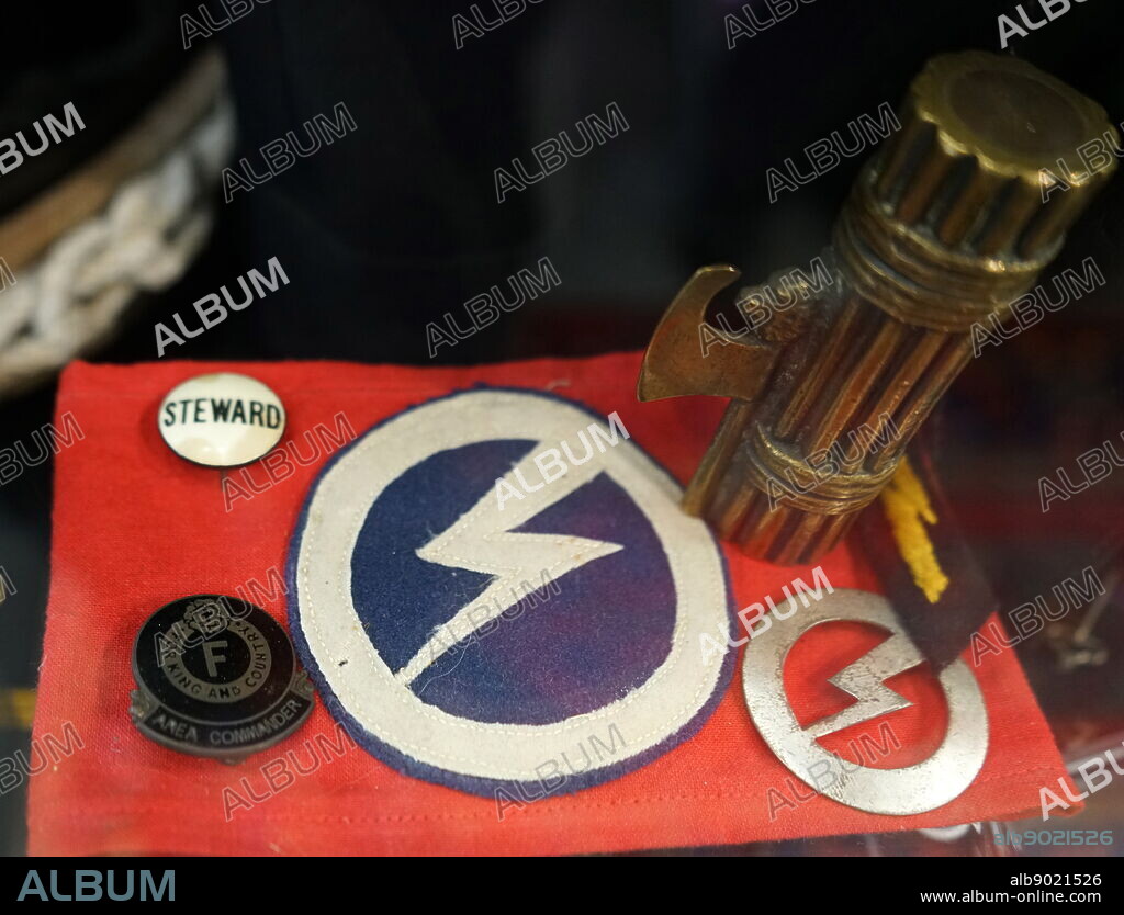 Items belonging to a member of the British Union of Fascists. The BUF was a fascist political party in the United Kingdom formed in 1932 by Oswald Mosley (1896-1980) a British politician.