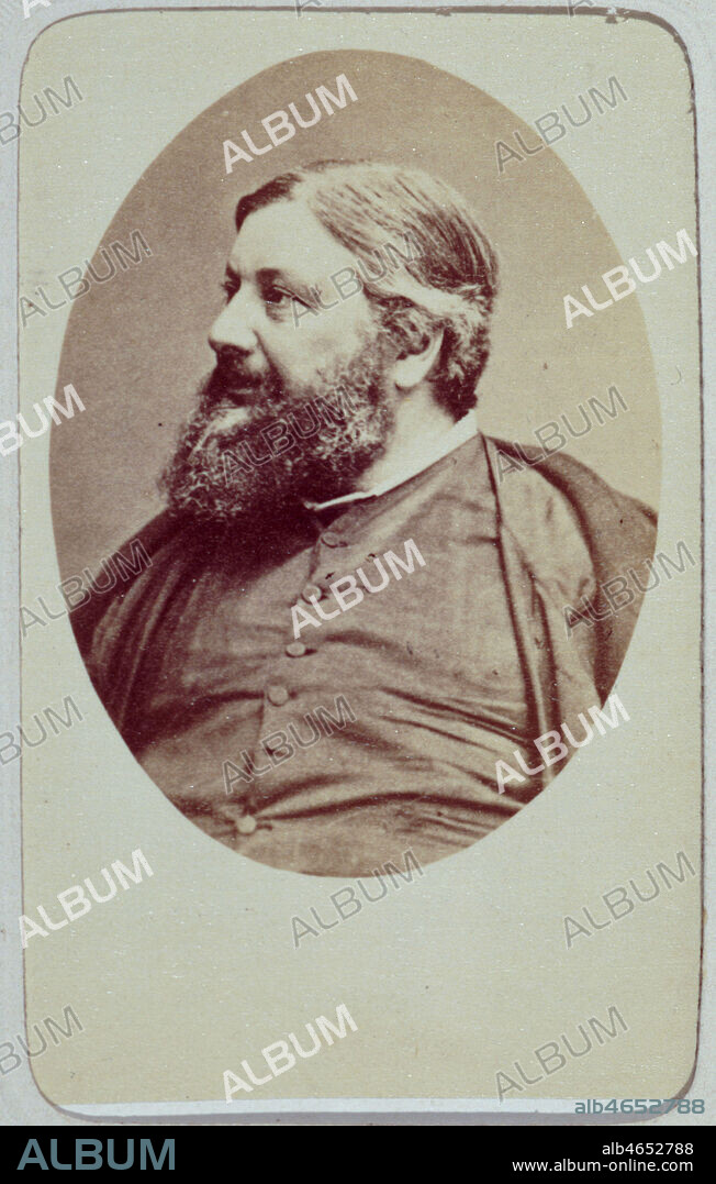 Portrait photo de Gustave COURBET (1819-1877) en 1871, peintre francais photographie sous la Commune par Eugene Appert (1830-1891). Credit: Kharbine-Tapabor/ Collection S. Kakou.