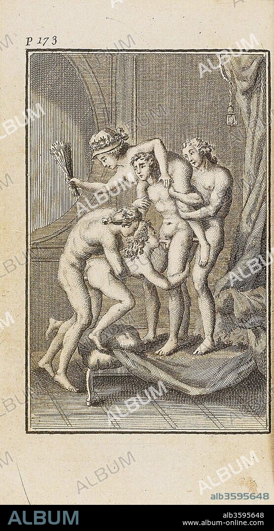 ANONYME. Illustration for La Philosophie dans le Boudoir by Marquis de Sade.