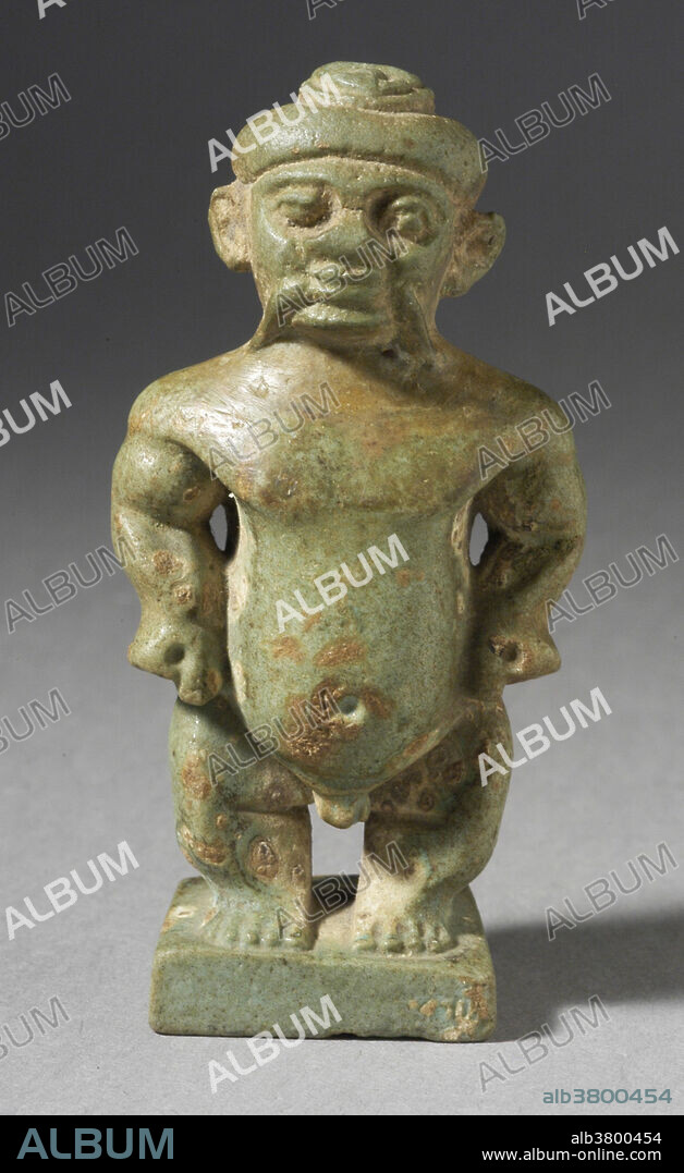 Amulet of the God Bes, Egypt, Late Period (724-333 BC). Bes is an Ancient Egyptian deity worshipped as a protector of households, and in particular, of mothers and children and childbirth. Bes later came to be regarded as the defender of everything good and the enemy of all that is bad. While past studies identified Bes as a Middle Kingdom import from Nubia, more recent research indicates that he was present in Egypt since the start of Old Kingdom. Mentions of Bes can be traced to pre-dynastic Nile Valley cultures. His cult did not become widespread until the beginning of the New Kingdom. Since he drove off evil, Bes also came to symbolize the good things in life like music, dance, and sexual pleasure.