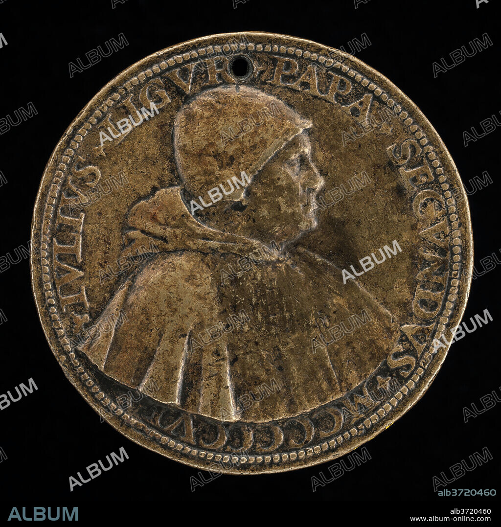 CARADOSSO FOPPA. Julius II (Giuliano della Rovere, 1443-1513), Pope 1503 [obverse]. Dated: c. 1506. Dimensions: overall (diameter): 5.6 cm (2 3/16 in.) gross weight: 60 gr. Medium: bronze.