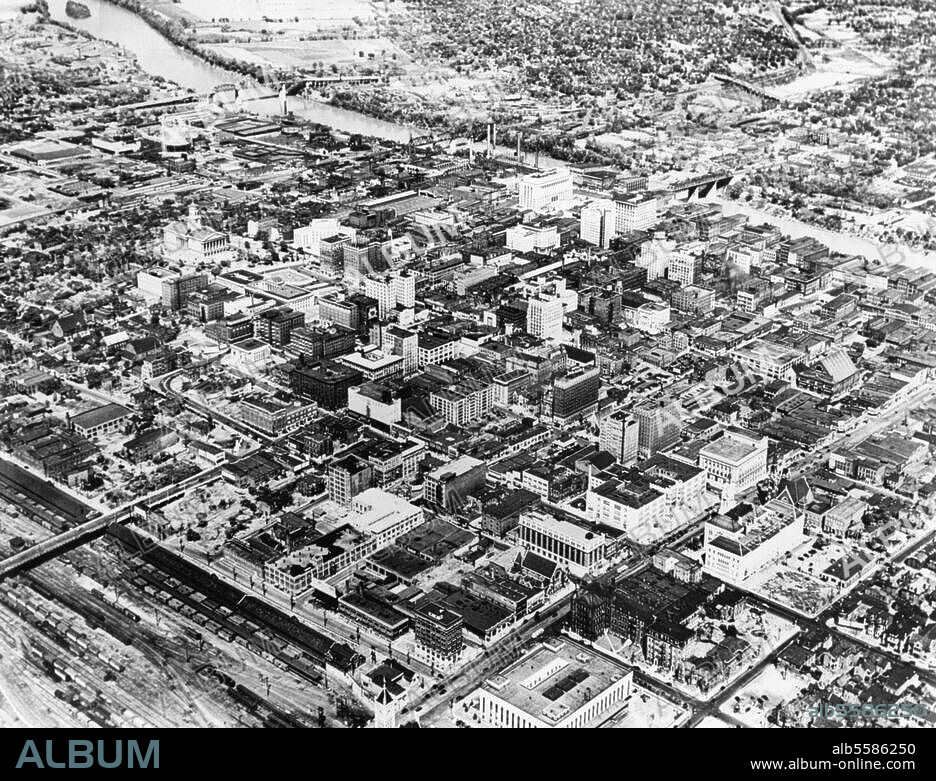 Nashville (Tennessee / USA). General view. Aerial photo, c. 1930.