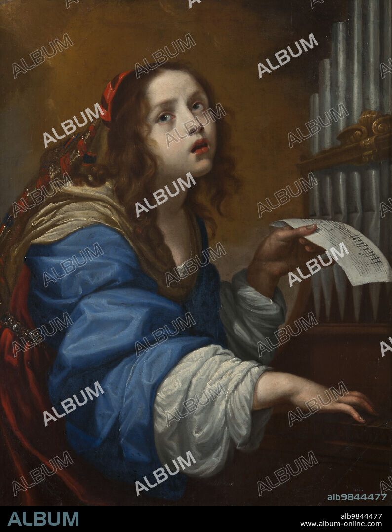 ONORIO MARINARI. St Cecilia Playing the Organ, mid-17th-early 18th century.