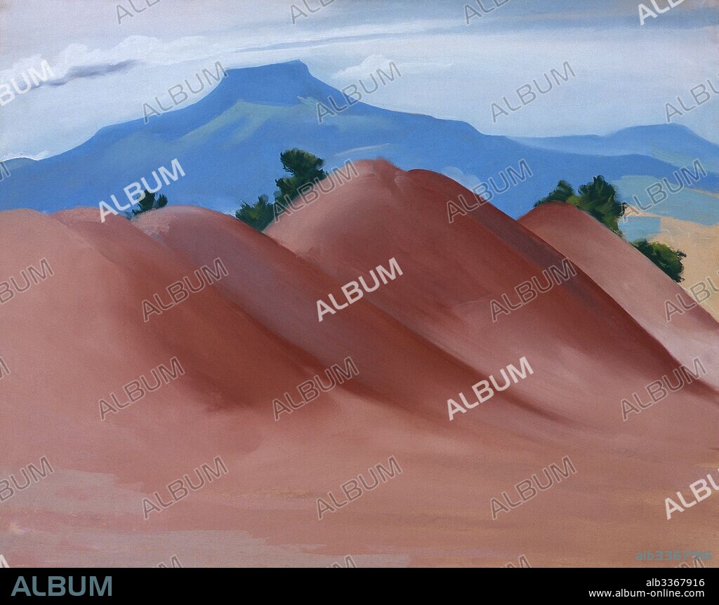 GEORGIA O'KEEFFE. Red Hills with Pedernal.