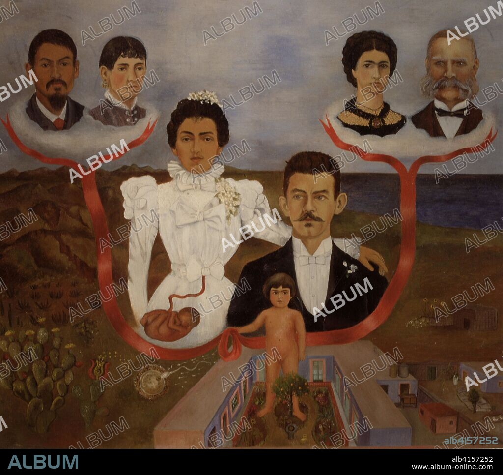 FRIDA KAHLO. KAHLO, FRIDA PINTORA MEXICANA. 1907-1954 " MIS ABUELOS, MIS PADRES Y YO ( ARBOL FAMILIAR) OLEO TEMPERA SOBRE METAL, AÑO 1936 MUSEO ARTE MODERNO. NUEVA YORK   ATENCION: AUTOR CONTEMPORANEO SUJETO A COPYRIGHT ©. EL CLIENTE FINAL ES RESPONSABLE DE LA GESTION DE LOS DERECHOS DE AUTOR CON LAS SOCIEDADES EXISTENTES DE GESTION DE DERECHOS O DIRECTAMENTE CON LOS ORGANISMOS TITULARES DE LOS MISMOS.