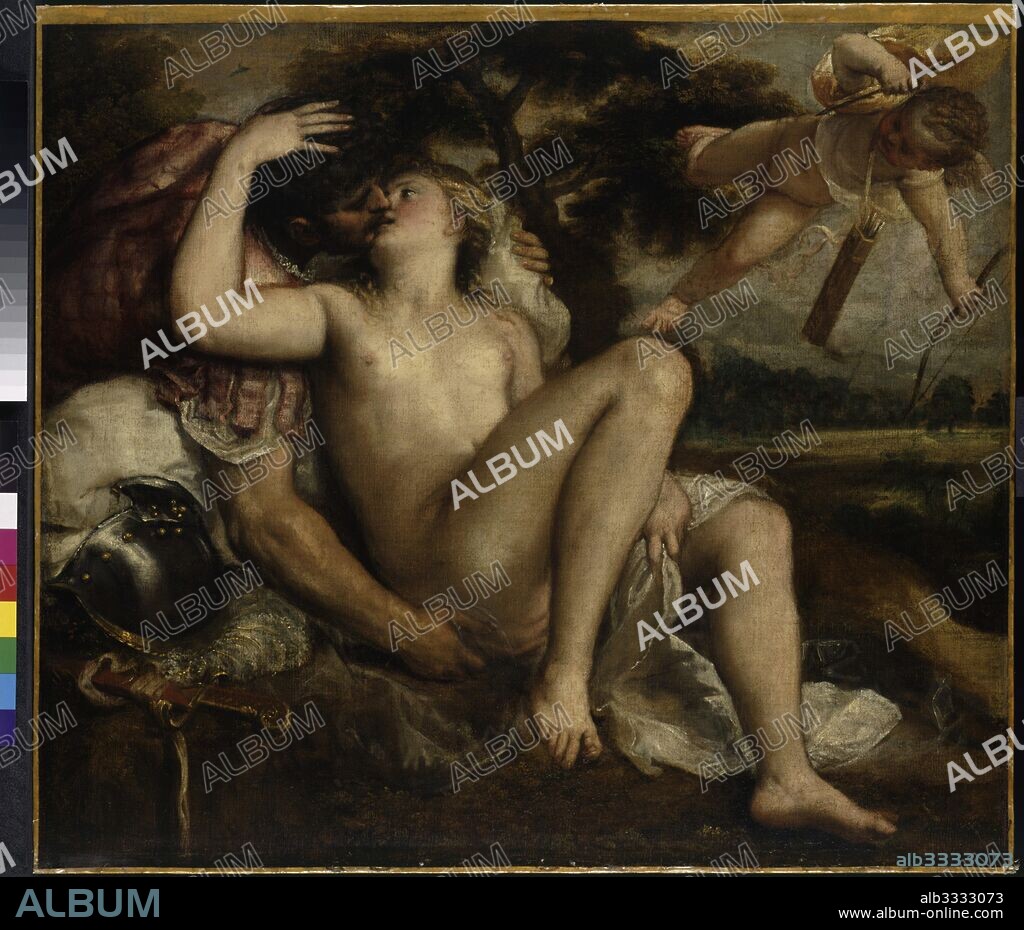 TIZIANO. Mars, Venus and Cupid.