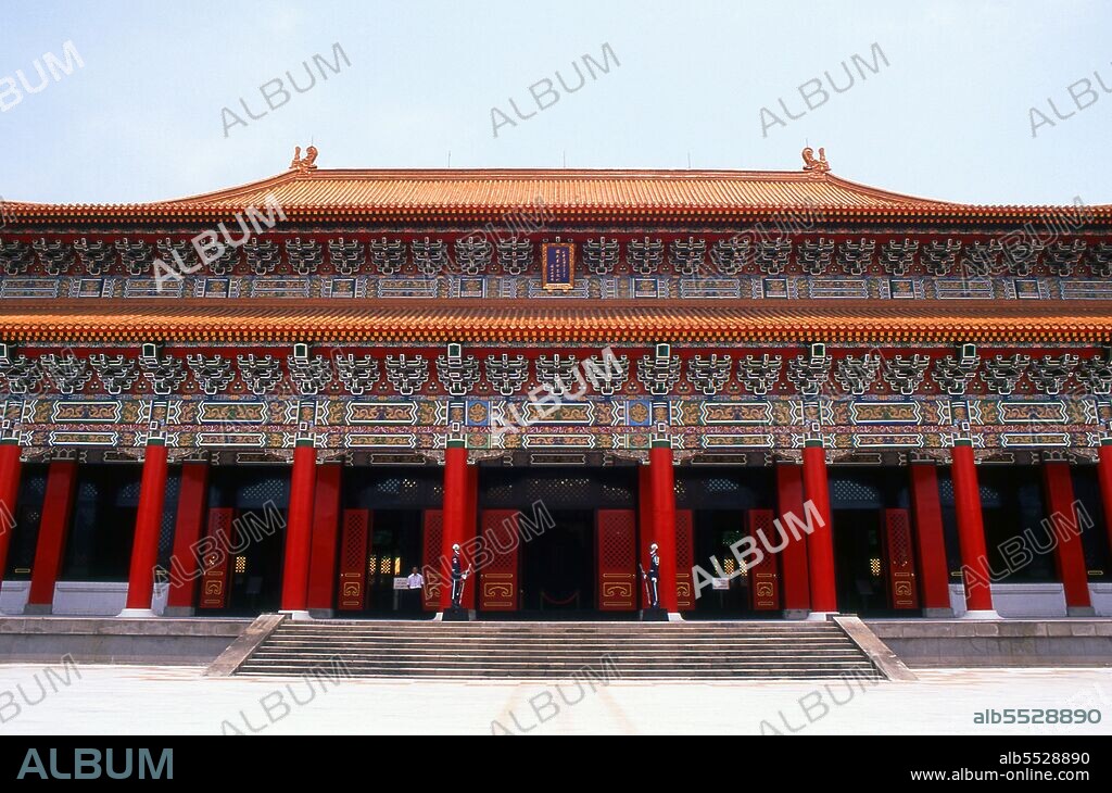 The National Revolutionary Martyrs' Shrine (Zhong Lie Ci) in Taipei is dedicated to the Republic of China's war dead. The shrine was built in 1969. Taipei was founded in the early 18th century and became an important center for overseas trade in the 19th century. The Qing Dynasty of China made Taipei the provincial capital of Taiwan in 1886. Japan acquired Taiwan in 1895 after the First Sino-Japanese War. Taiwan became a colony of Imperial Japan with Taipei as its capital. Taiwan's Japanese rulers embarked on an extensive program of advanced urban planning that featured extensive railroad links. The Republic of China took over the island in 1945 following Japanese surrender. After losing Mainland China to the Chinese Communist Party in the Chinese Civil War, the ruling Kuomintang (KMT) relocated the ROC government to Taiwan and declared Taipei the provisional capital of the Republic of China in December 1949.