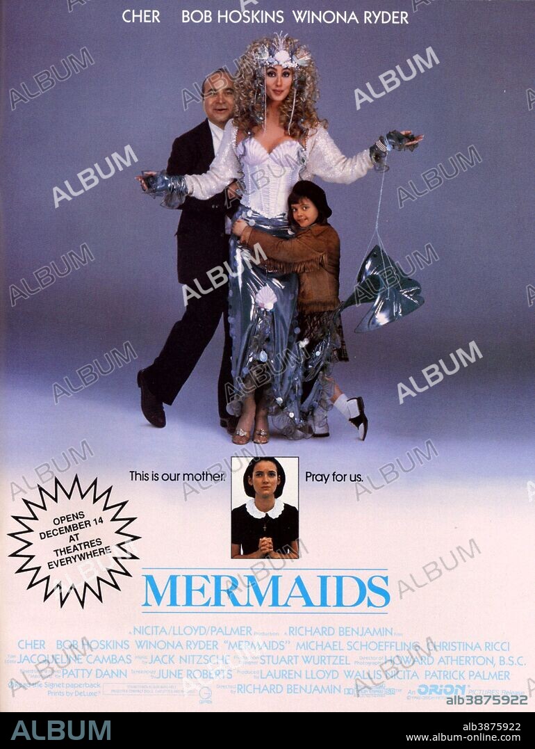 Poster of MERMAIDS, 1990, directed by RICHARD BENJAMIN. Copyright ORION PICTURES.