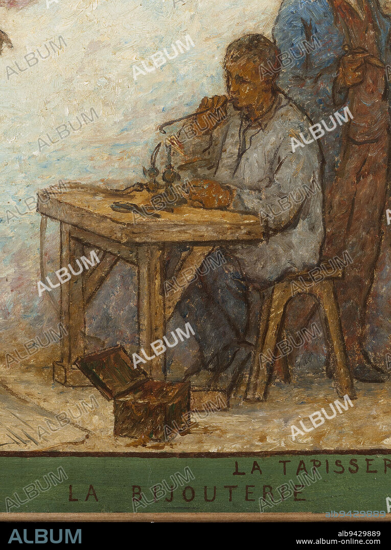 Art spreads its light far and wide, Sketch for the drawing room of the school in the rue Dombasle, 15th district of Paris, Valton, Edmond Eugène, Painter, In 1880, 19th century, Painting, Oil painting, Canvas, Height: 35.5, Width: 160.5 cm.