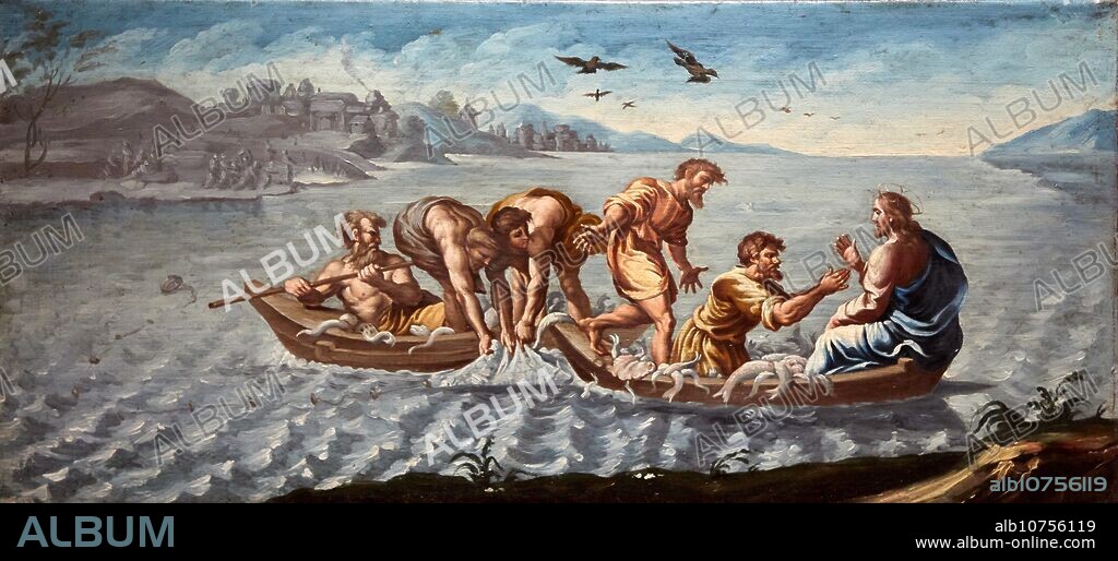La pesca milagrosa, 1791-1792, Fray Manuel Bayeu y Subias, Catedral de Jaca, Diocesan Museum, Museo Diocesano, Jaca, Huesca province, Aragón, Spain, Europe.