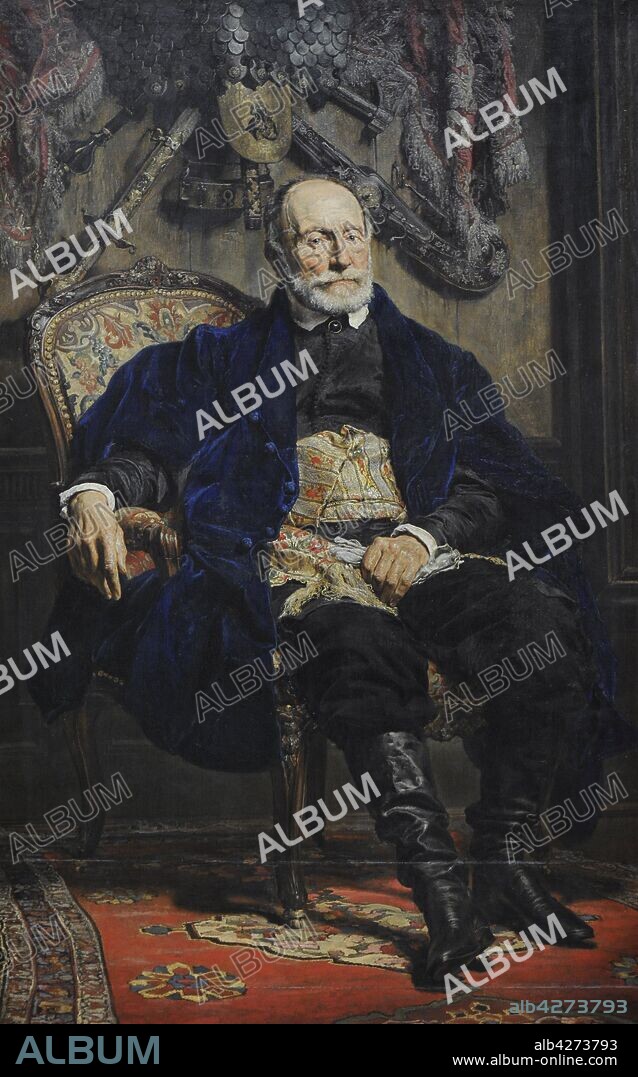 Piotr Moszynski (1800-1879). Polish patriot and philanthropist. Portrait by Jan Matejko (1838-1893), 1874. 19th Century Polish Art Gallery (Sukiennice Museum). National Museum of Krakow. Poland.