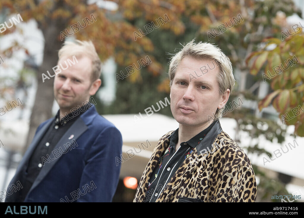 Madrid, 11/28/2017. Hotel Nh Collection. Plaza Santa Ana. Interview with the Scottish group Franz Ferdinand, Bob Hardy and Alex Kapranos. Photo: of San Bernardo Archdc.