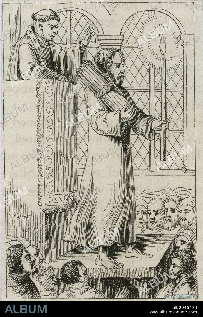 James Bainham (died 1532) was an English lawyer and Protestant reformer, burned as a heretic in 1532- engraving.