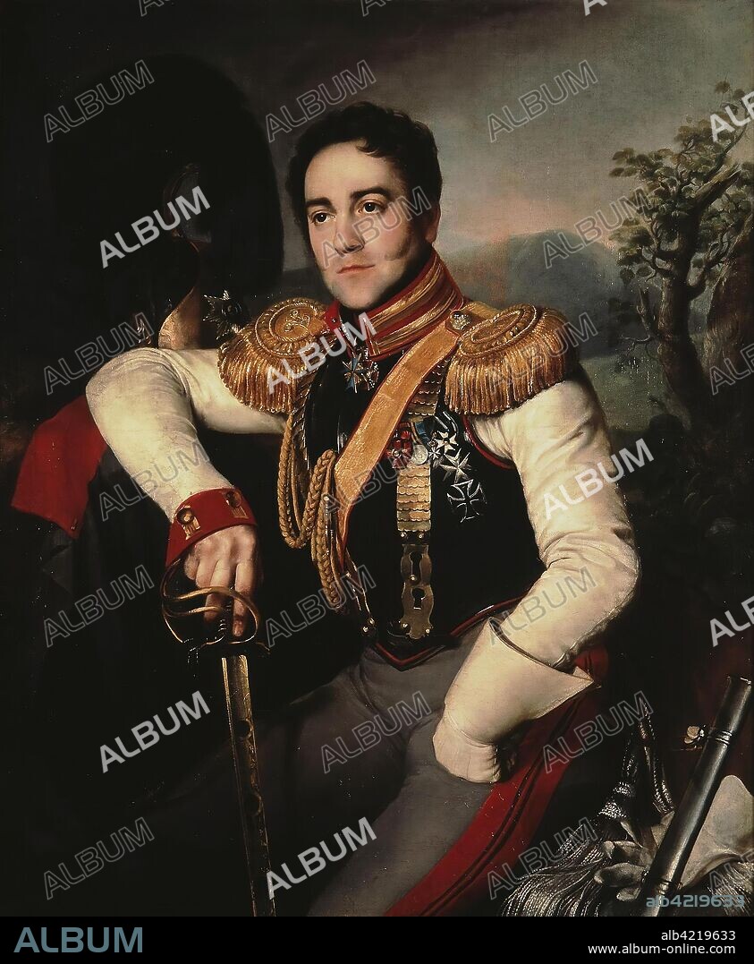 NIKIFOR KRYLOV. 'Portrait of Count Vladimir Apraxin'. Russia, 1829. Dimensions: 118x98 cm.