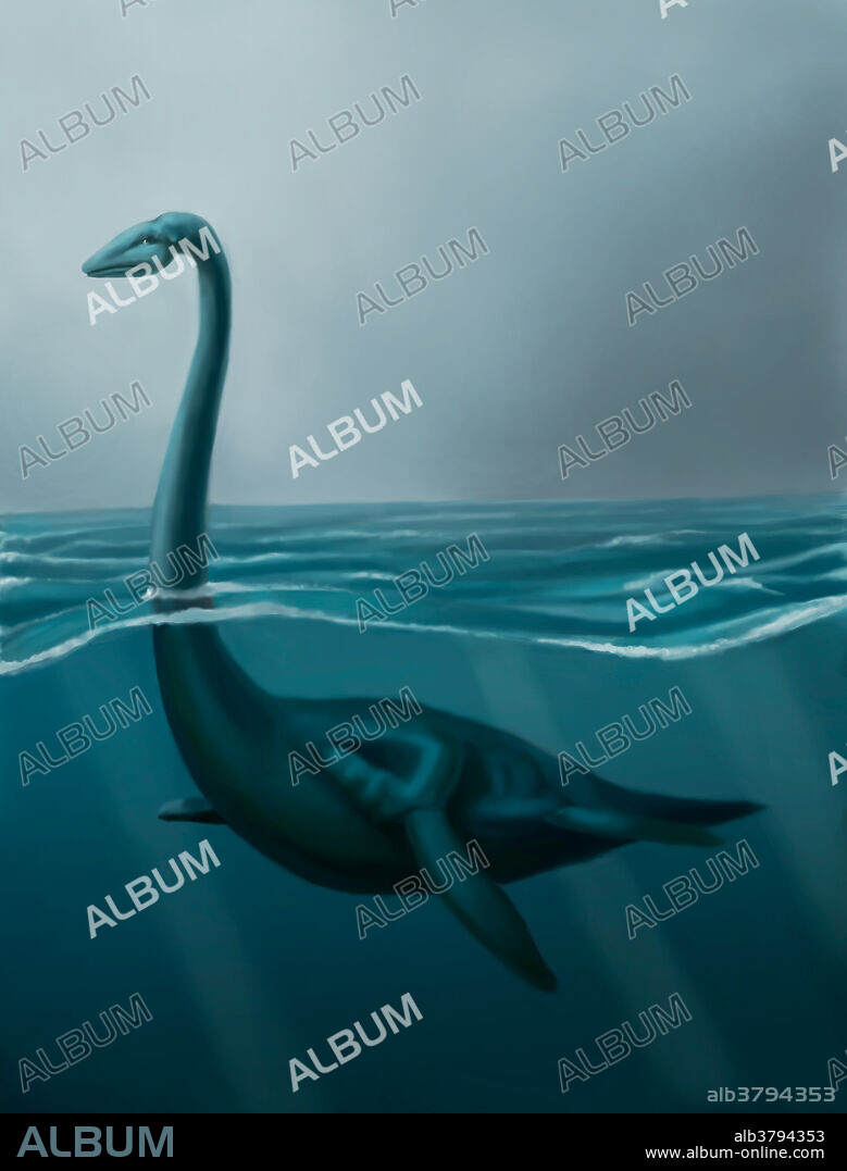Illustration of the Loch Ness Monster swimming. Sightings of the monster have occurred at least since the 15th century, with earlier stories dating to the 6th century, but scientific evidence for its existence is lacking. Skeptics have suggested that the sightings are of unstable masses of drifting peat.