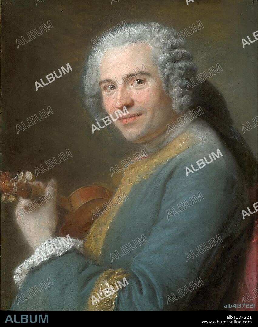 Portrait of Jean-Joseph Cassanéa de Mondonville. Maurice Quentin de Latour; French, 1704-1788. Date: 1746-1747. Dimensions: 612 × 494 mm. Pastel on blue-gray laid paper, laid down on board. Origin: France.