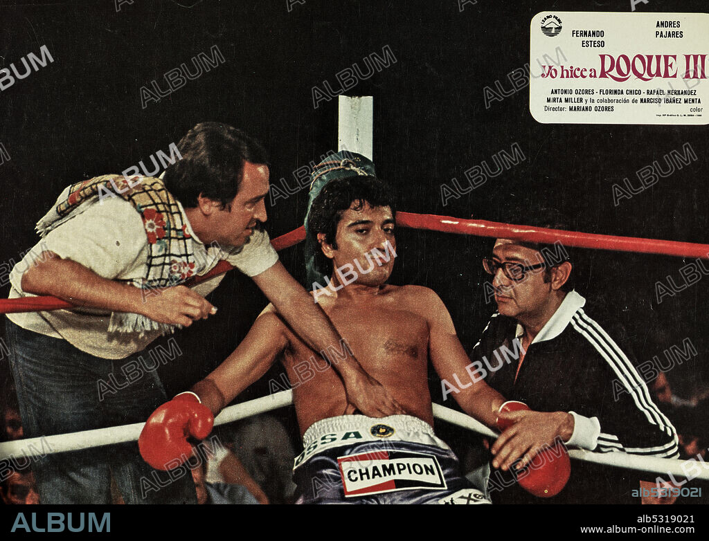 ANDRES PAJARES, ANTONIO OZORES y FERNANDO ESTESO en YO HICE A ROQUE III, 1980, dirigida por MARIANO OZORES. Copyright IZARO FILMS.
