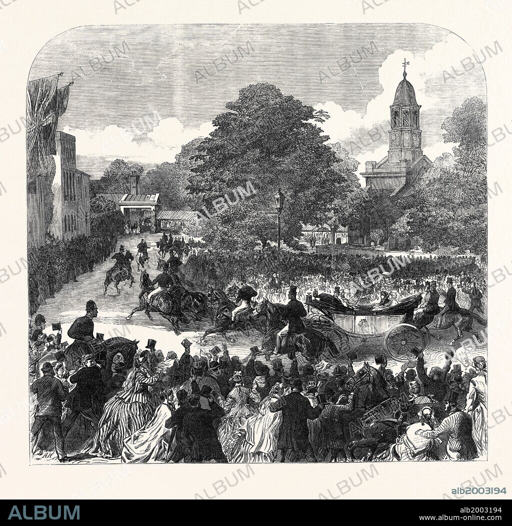THE MARRIAGE OF PRINCESS MARY OF CAMBRIDGE AND PRINCE TECK: ARRIVAL OF THE QUEEN AT KEW, LONDON, UK, 1866.
