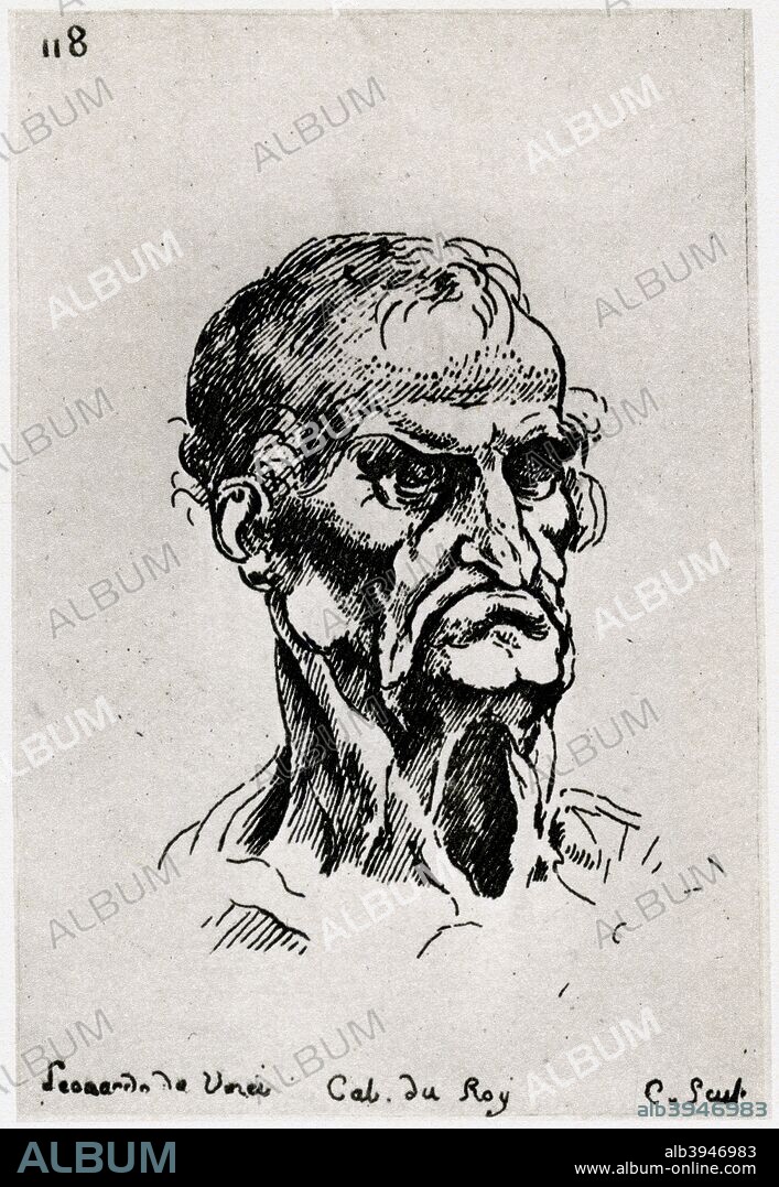 Drawing after Leonardo de Vinci, c1710-1765 (1924). A print from A History of French Etching from the 16th Century to the Present Day, by F L Leipnik, John Lane the Bodley Head Limited, London, 1924.