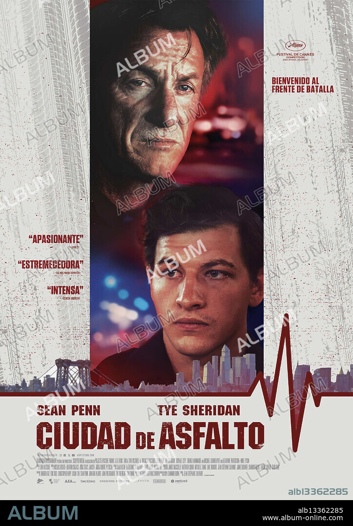 Poster de CIUDAD DE ASFALTO, 2023 (ASPHALT CITY), dirigida por JEAN-STEPHANE SAUVAIRE. Copyright Two & Two Pictures.