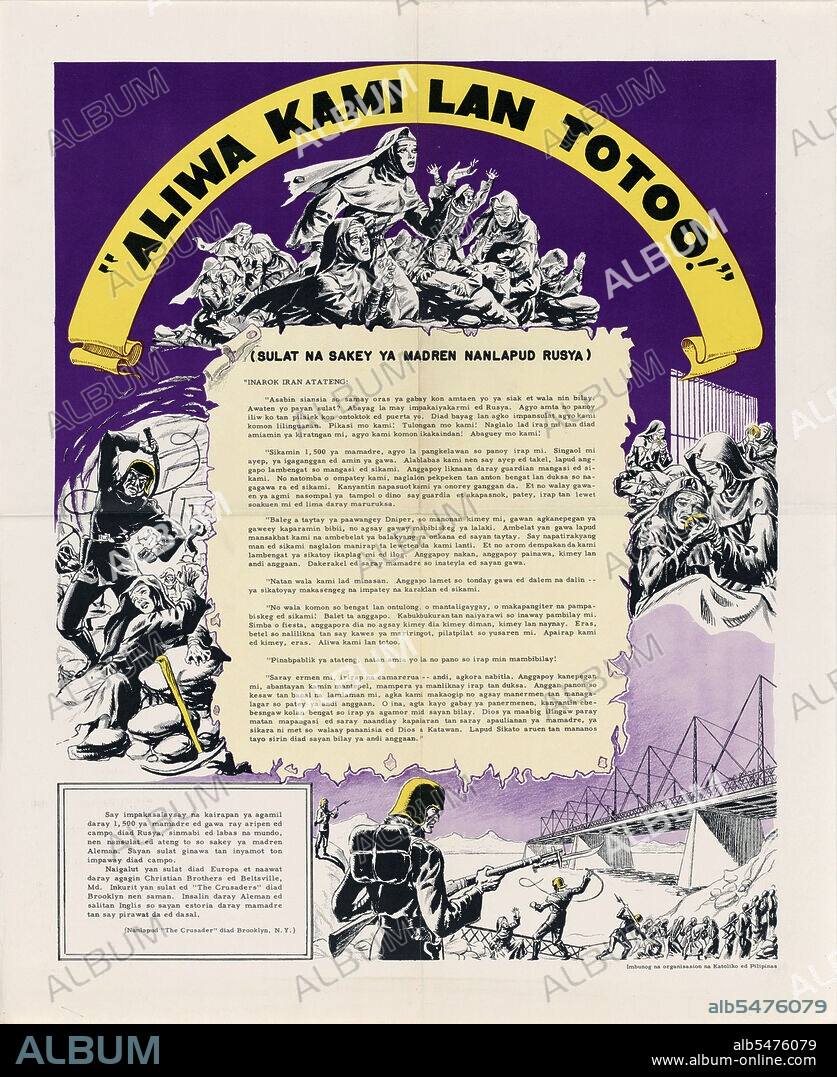 3/26/1951 Propaganda Posters Distributed in Asia, ca. 1950s - We Are No Longer Human Beings (written in Pangasinan language) .