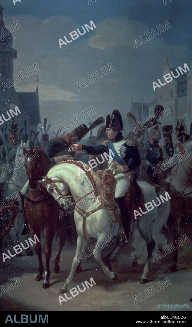 TRATADO DE NAPOLEON Y ALEJANDRO I EN TILSIT - ENTREGA DE CONDECORACION.