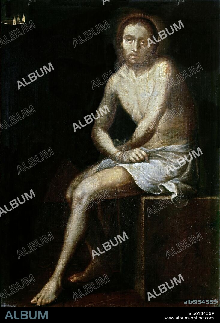 GREGORIO VASQUEZ DE ARCE Y CEBALLOS (1638-1711). THE FLAGELLATION - 17TH CENTURY - HISPANOAMERICAN BAROQUE.