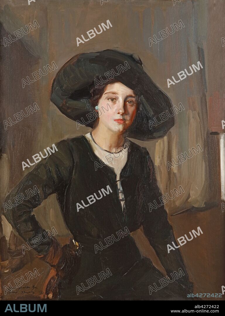 JOAQUIN SOROLLA. Elena in Black Hat.