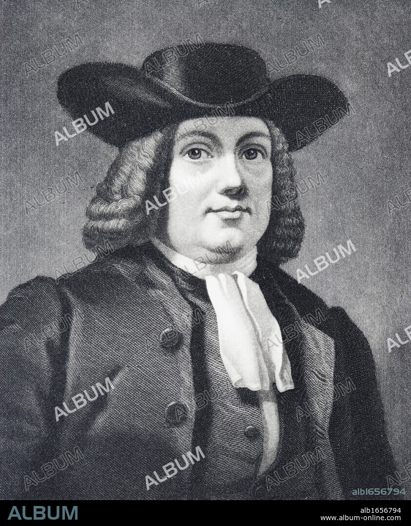 William Penn 1644 to 1718 English Quaker leader.