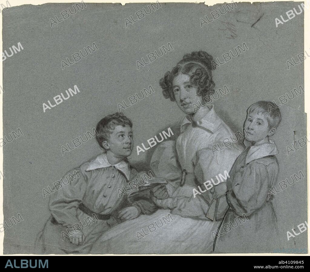 Group portrait of the three children Beels. Draughtsman: Charles Howard Hodges. Dating: 1774 - 1837. Measurements: h 315 mm × w 380 mm.