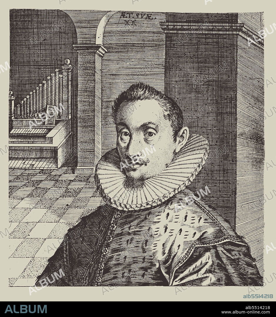 DOMINICUS CUSTOS. Portrait of the Composer and Organist Hans Leo Haßler (1564-1612).